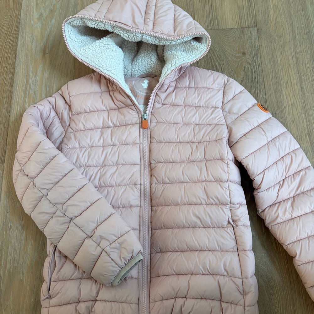 Size 12 save the duck jacket. Kids Pink Hooded Jacket